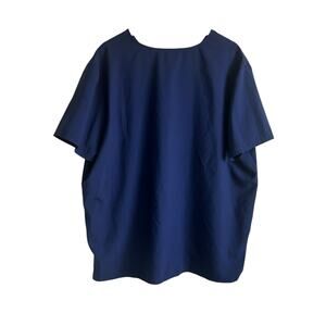 Scrubstar Women Scrub Top 2X Navy Medical Uniform Nurse Workwear‎ Dental Casual